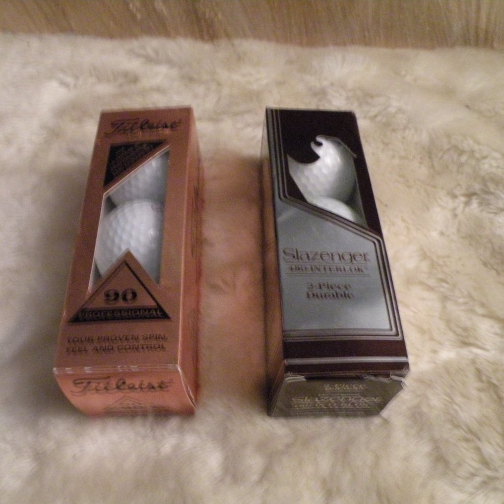 Slazenger an Titleist  golf balls